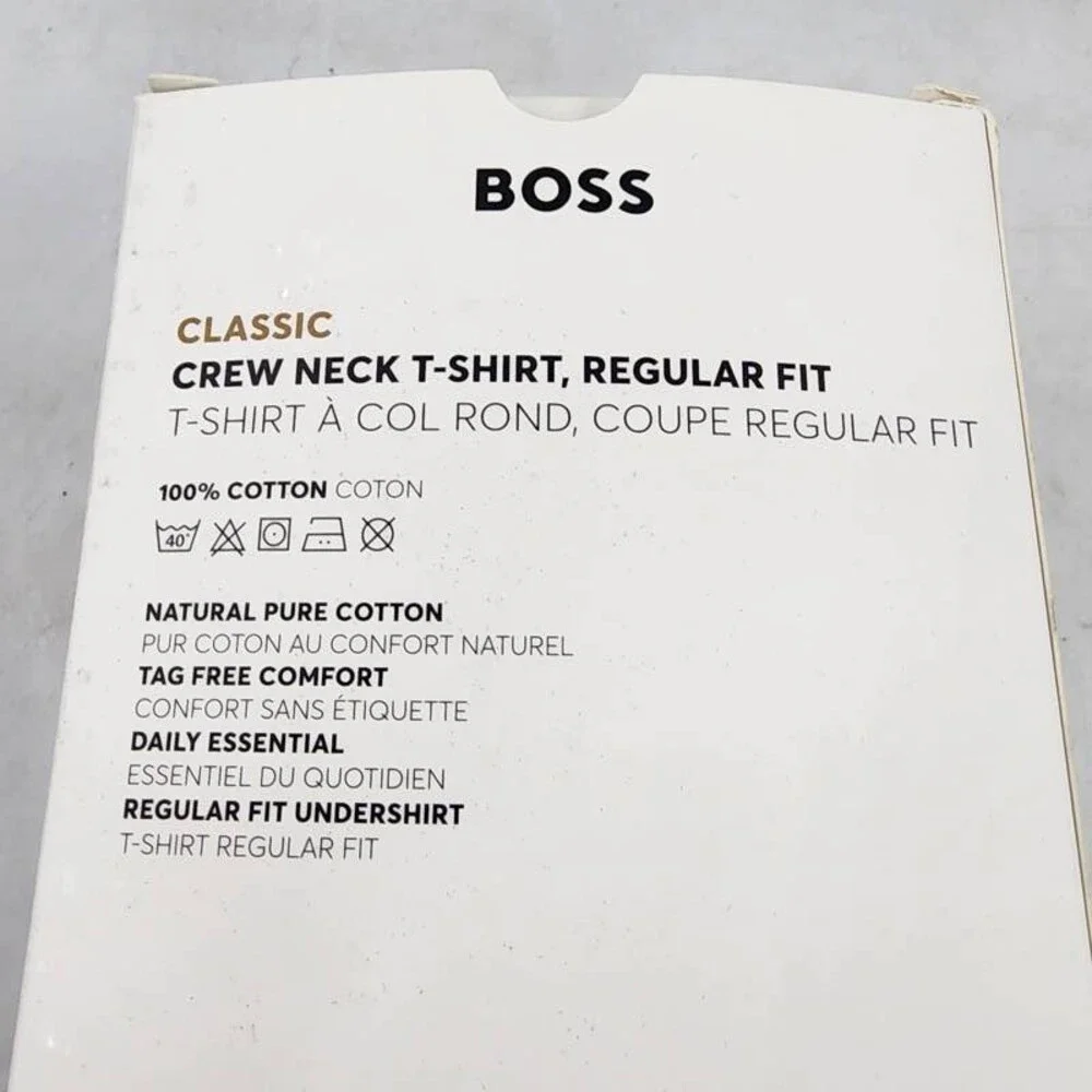 BOSS Cotton Crewneck Logo Embroidery T-Shirt Men's L Multi Short Sleeve - 3 Pack